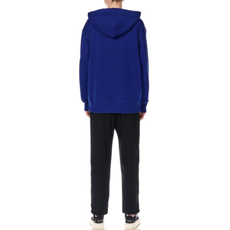 Y-3 Solid Patch Logo Knit Hoodie Unisex Blue IB4790 圖 5