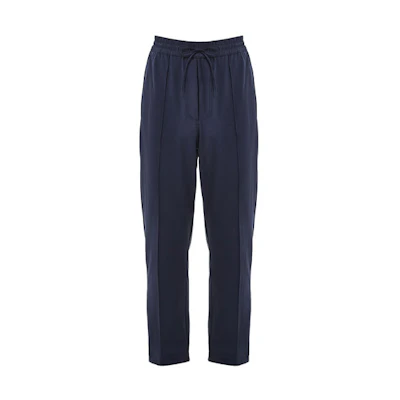 Y-3 Solid Straight-Leg Drawstring Casual Pants Men’s Navy Blue. FN3384
