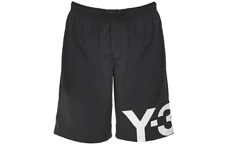 Order Y-3 SS21 Big Logo Black Board Shorts Men FS4484