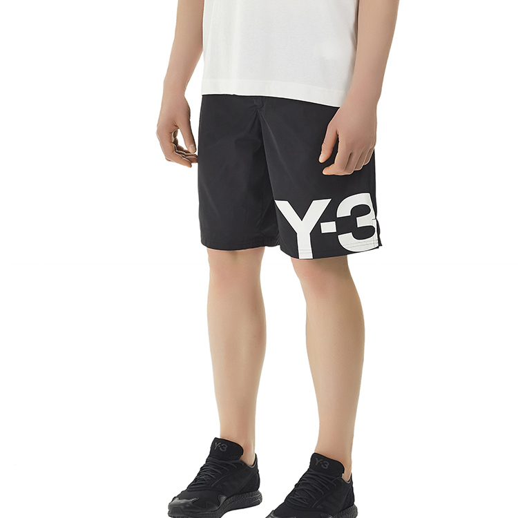 Details for Y-3 SS21 Big Logo Black Board Shorts Men FS4484