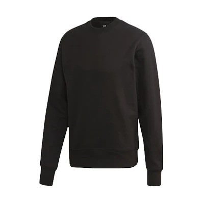 Y-3 SS21 Black Crewneck Sweatshirt with Minimal Letter Design FN3371