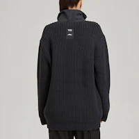 Shop Y-3 SS21 黑色半拉鍊針織開襟毛衣 休閒男女款 GK4799
