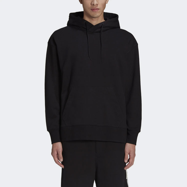 Shop Y-3 SS21 Hoodie Hitam Oversized Solid H16340