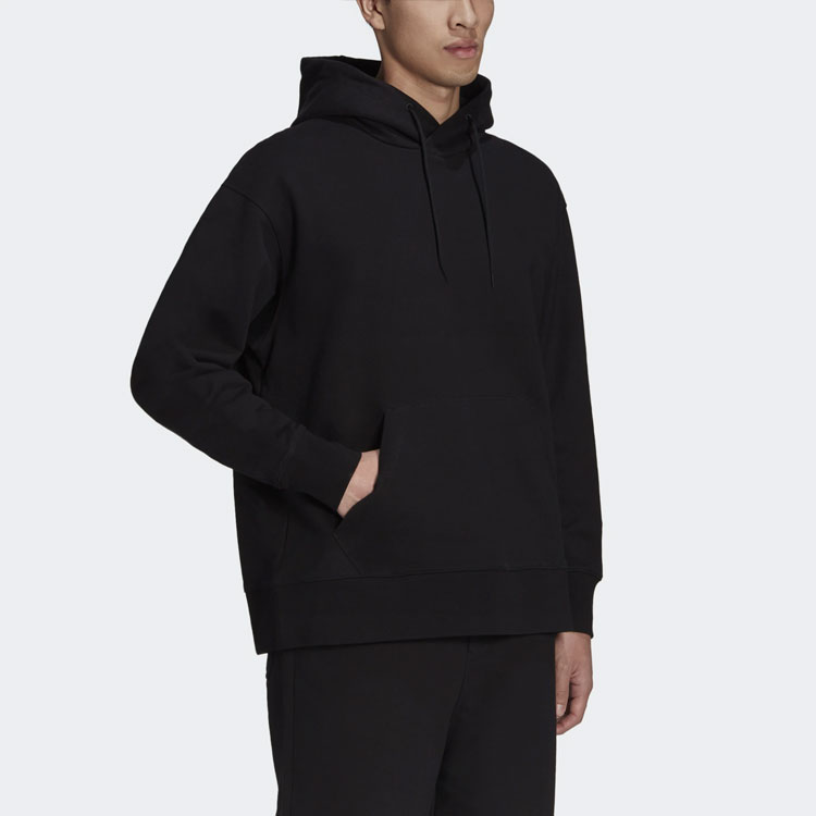 Details for Y-3 SS21 Hoodie Hitam Oversized Solid H16340
