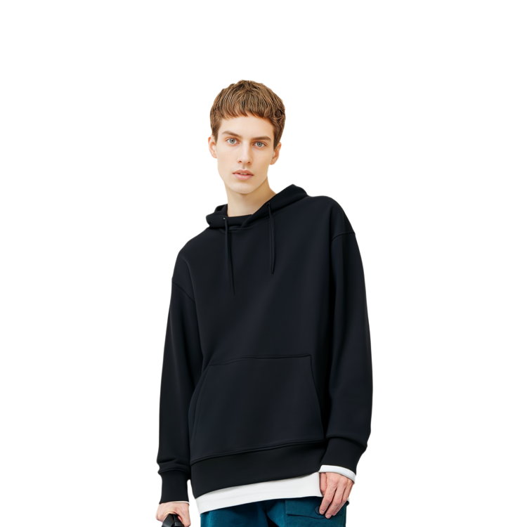 Cheap Y-3 SS21 Hoodie Hitam Oversized Solid H16340