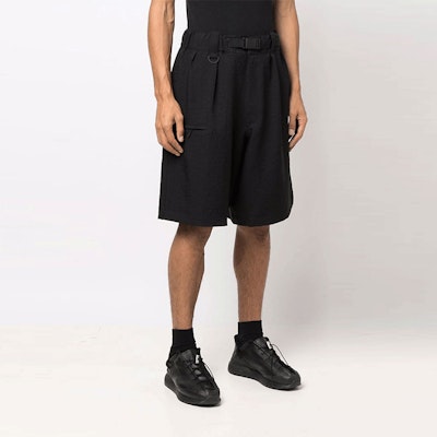 Y-3 SS21 Black Wide-Leg Knee-Length Bermuda Shorts HG8600 Purchase Y-3 SS21 Black Wide-Leg Knee-Length Bermuda Shorts HG8600