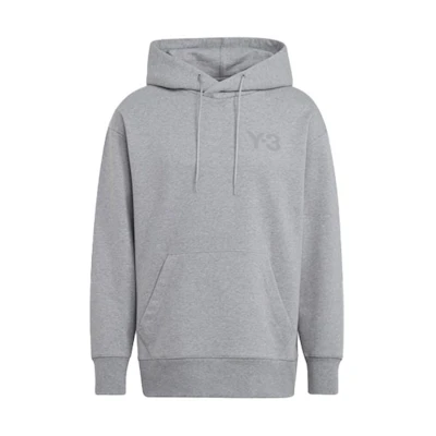 Y-3 SS21 Grey Hoodie with Letter Logo GV4199
