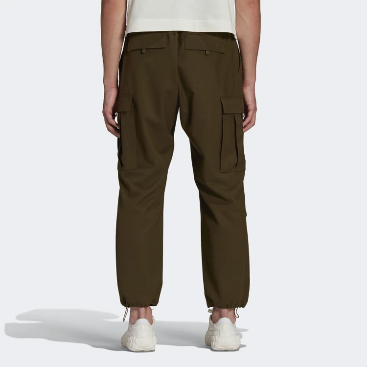 Shop Y-3 SS21 Seluar Kargo Khaki Gaya Kasual Potongan Lurus GV4142