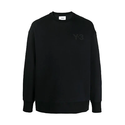 Y-3 SS21 Logo Crewneck Pullover Black GV4194