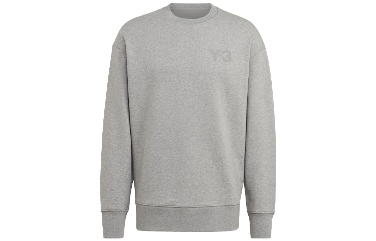 Y-3 SS21 Logo Crewneck Sweatshirt Grey GV4195