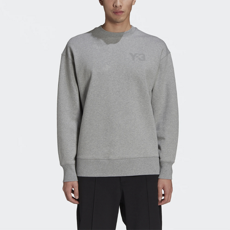 Lookbook Y-3 SS21 Logo Crewneck Sweatshirt Kelabu GV4195