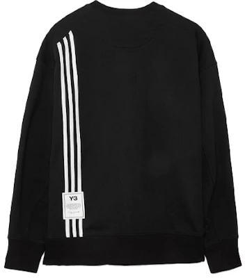 Y-3 SS21 Logo Patch 3-Stripes Crewneck Sweatshirt Hitam Lelaki H16333 Buy Y-3 SS21 Logo Patch 3-Stripes Crewneck Sweatshirt Hitam Lelaki H16333