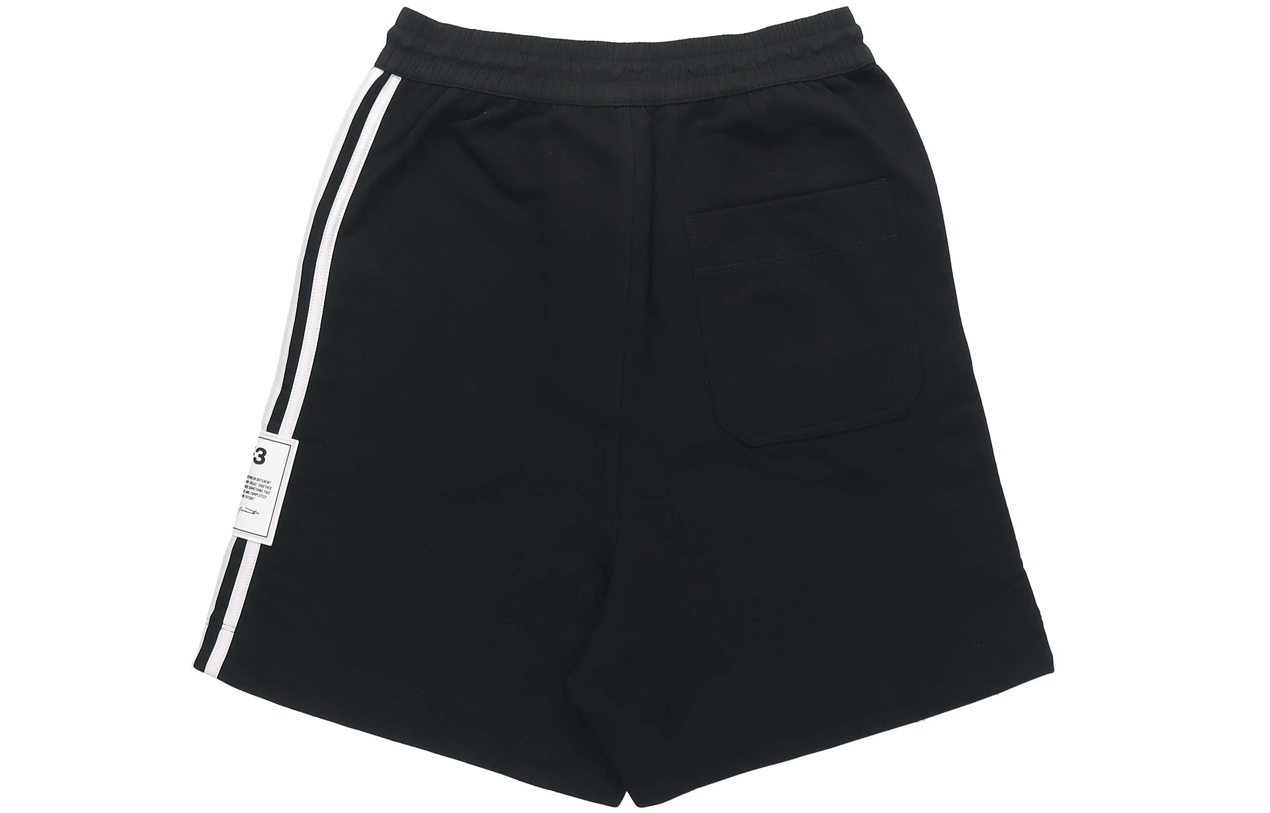 Shop Y-3 SS21 Logo Patch Black Shorts H16336