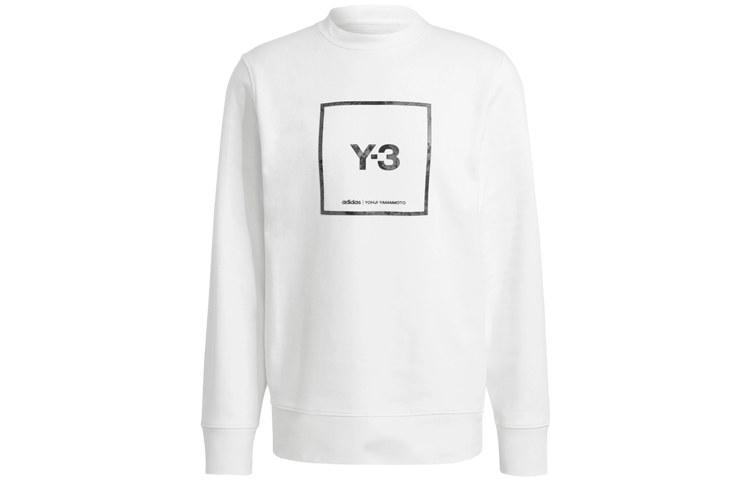 Y-3 SS21 Logo Print Crewneck Sweatshirt Unisex White GV6058