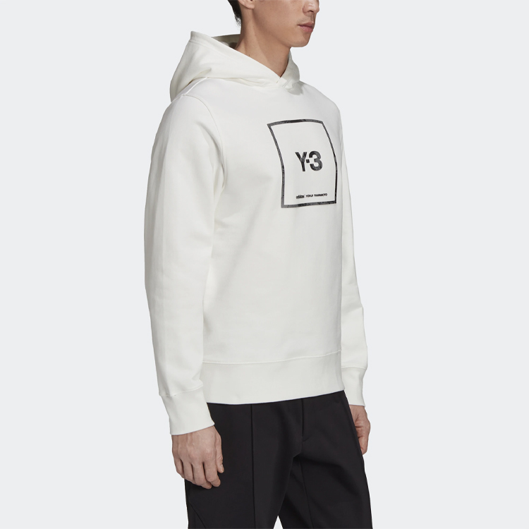 Purchase Y-3 SS21 Logo Print Hoodie Unisex White GV6054