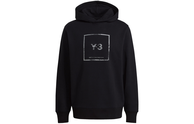Y-3 SS21 Logo Print Pullover Sweatshirt Unisex Black GV6056