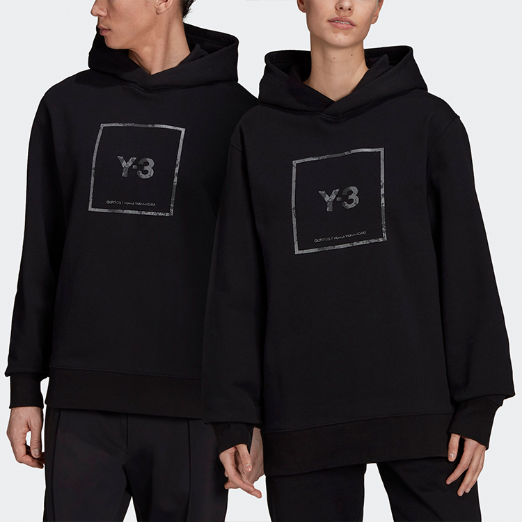 Lookbook Y-3 SS21 Logo Print Pullover Sweatshirt Unisex Hitam GV6056