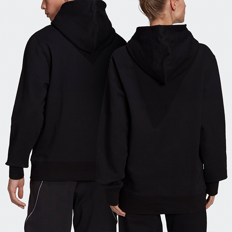 Shop Y-3 SS21 Logo Print Pullover Sweatshirt Unisex Hitam GV6056