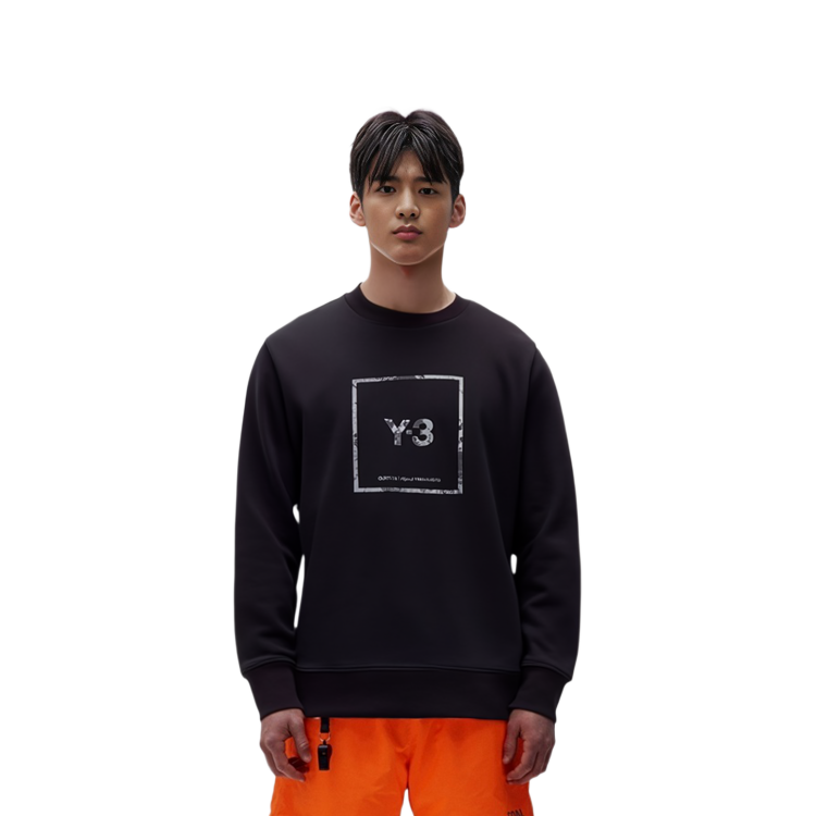 Sizing Y-3 SS21 Logo Cetak Baju Sejuk Unisex Hitam GV6057