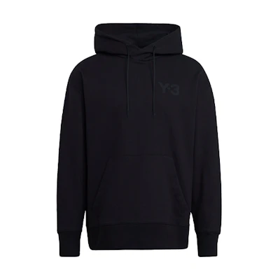 Y-3 SS21 Loose Fit Black Logo Hoodie GV4198