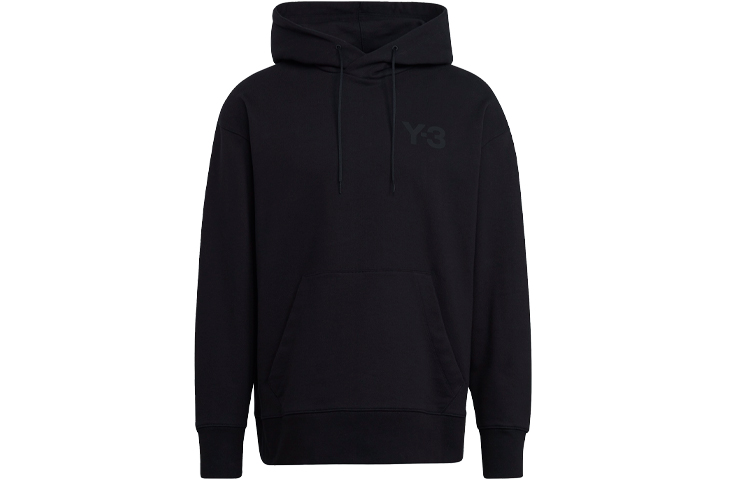 Order Y-3 SS21 Loose Fit Black Logo Hoodie GV4198