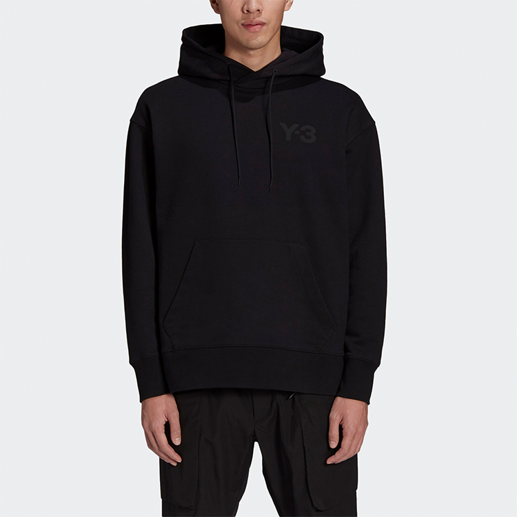 Lookbook Y-3 SS21 Loose Fit Black Logo Hoodie GV4198