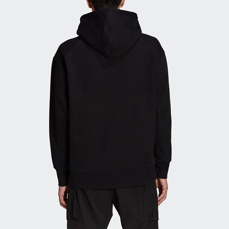 Shop Y-3 SS21 Loose Fit Black Logo Hoodie GV4198