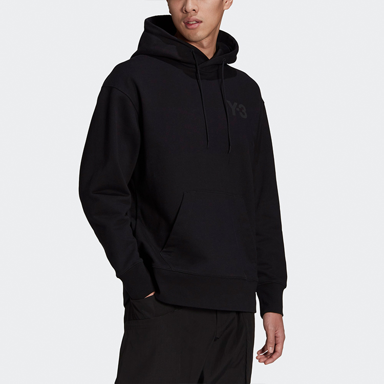 Purchase Y-3 SS21 Loose Fit Black Logo Hoodie GV4198