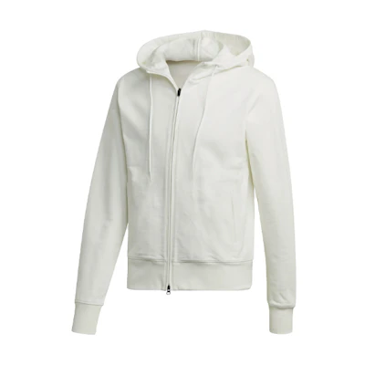 Y-3 SS21 Minimalist White Hoodie Jacket with Logo for Men FN3364