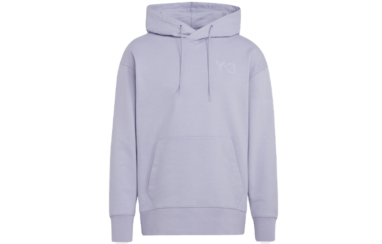 Y-3 SS21 Purple Loose-Fit Hoodie with Logo for Men GV4196