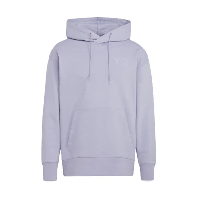 Y-3 SS21 Purple Loose-Fit Hoodie with Logo for Men GV4196