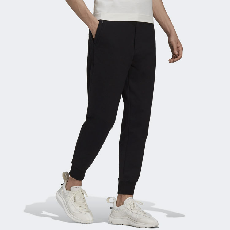 Shop Y-3 SS21 시그니처 스트라이프 캐주얼 팬츠 블랙 H16338