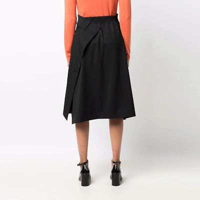 Y-3 SS21 Solid Asymmetric Midi Skirt Black HB6331-BLACK Shop Y-3 SS21 Solid Asymmetric Midi Skirt Black HB6331-BLACK