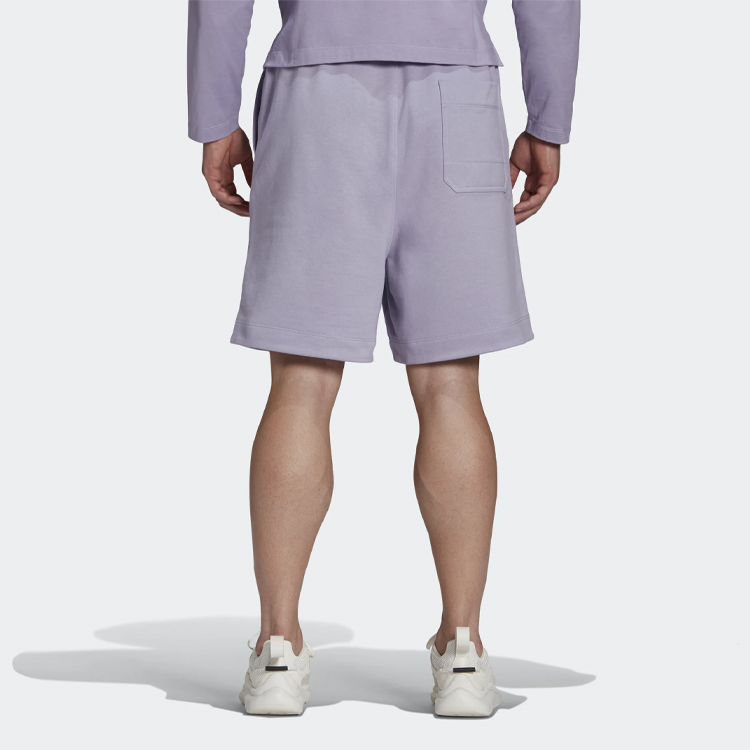 Shop Y-3 SS21 Solid Color Lavender Sports Shorts GV4155