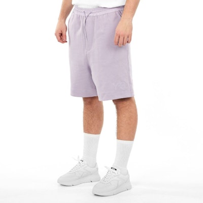 Y-3 SS21 Solid Color Lavender Sports Shorts GV4155 Details for Y-3 SS21 Solid Color Lavender Sports Shorts GV4155