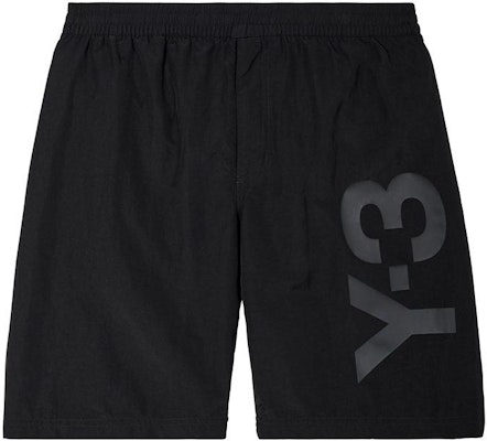 Y-3 SS22 ブラック ロゴプリント ルーズフィット ストレートショーツ HG8615 Order Y-3 SS22 ブラック ロゴプリント ルーズフィット ストレートショーツ HG8615