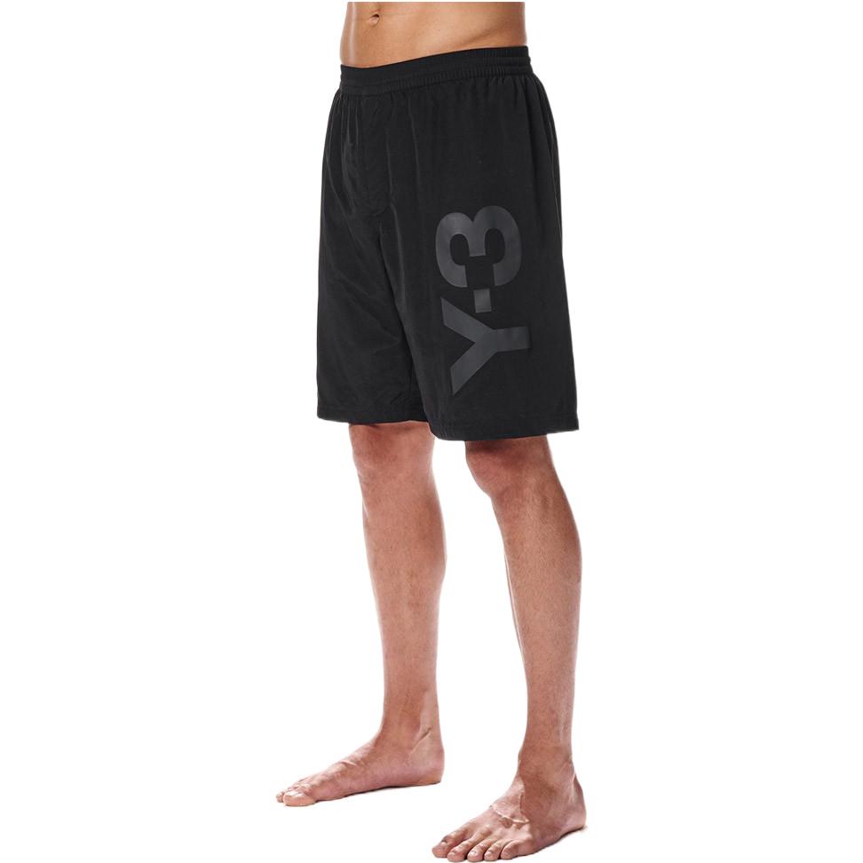 Details for Y-3 SS22 ブラック ロゴプリント ルーズフィット ストレートショーツ HG8615