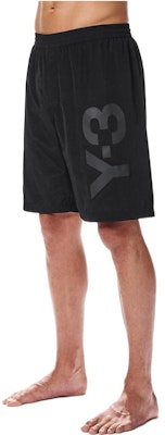 Y-3 SS22 ブラック ロゴプリント ルーズフィット ストレートショーツ HG8615 Details for Y-3 SS22 ブラック ロゴプリント ルーズフィット ストレートショーツ HG8615