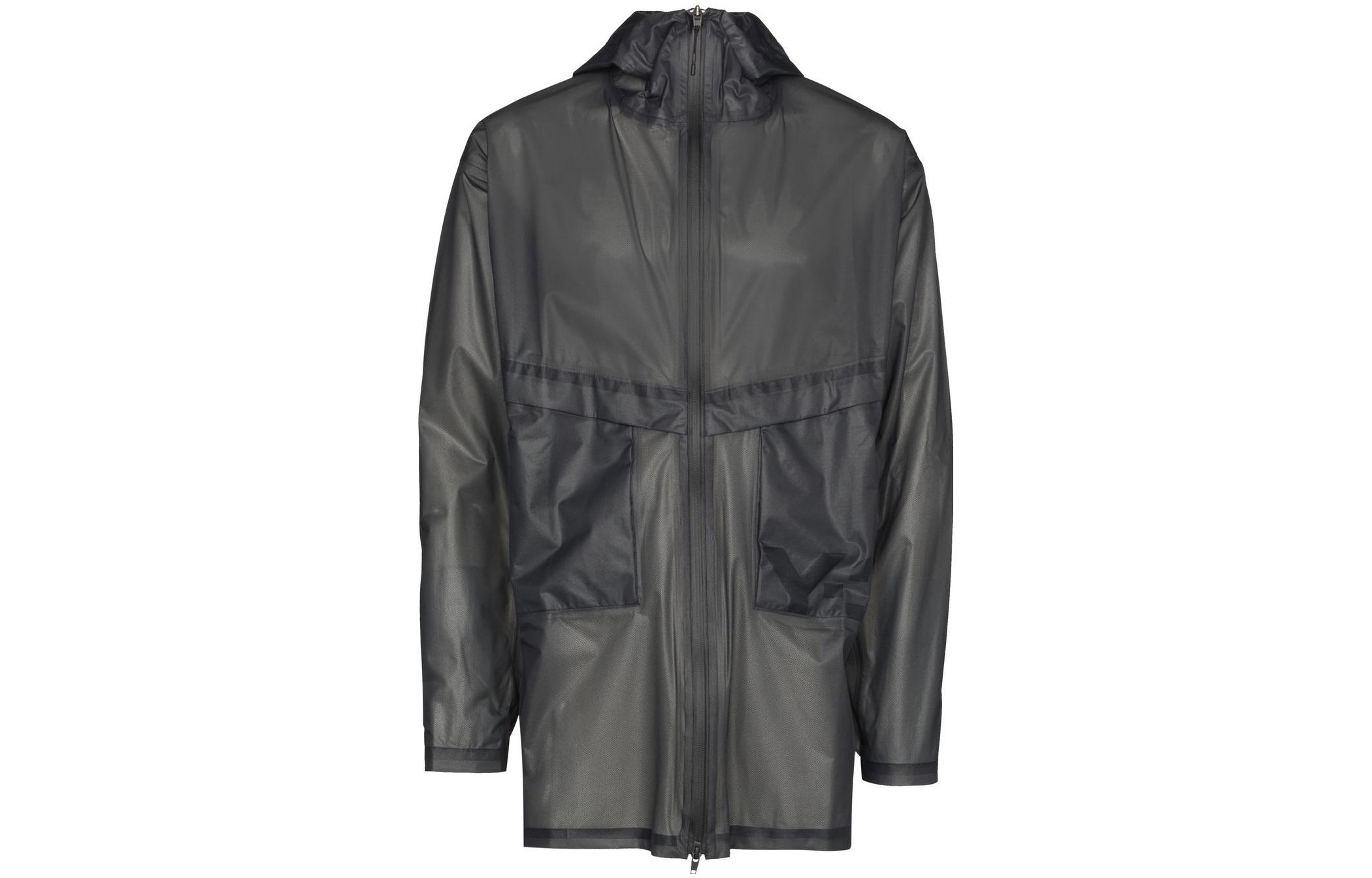 Y-3 SS22  Embossed Logo Zip Windbreaker Jacket Black. HG8605