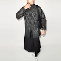 Lookbook Y-3 SS22 浮雕標誌拉鍊防風外套 黑色 HG8605