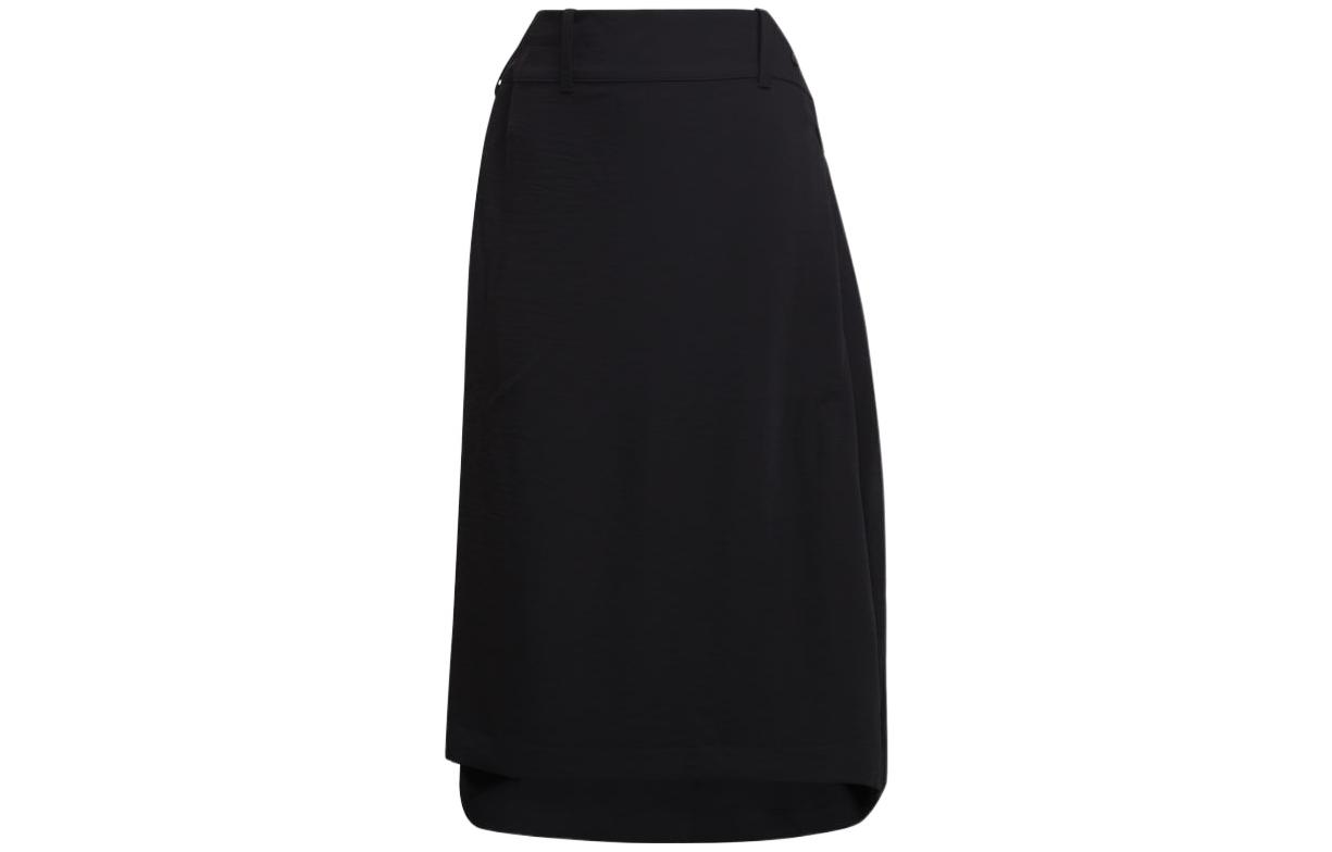 Y-3 SS22 Asymmetric Midi Skirt Solid Black HG8667