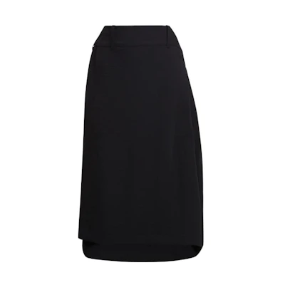 Y-3 SS22 Asymmetric Midi Skirt Solid Black HG8667