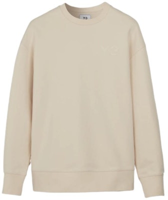 Y-3 SS22 Beige Logo Print Crewneck Long Sleeve Pullover Sweatshirt HG6215 Order Y-3 SS22 Beige Logo Print Crewneck Long Sleeve Pullover Sweatshirt HG6215