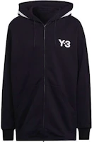 Y-3 SS22 Black Logo Striped Print Hoodie Jacket Long Sleeve for Men HG6072 Y-3 SS22 Black Logo Striped Print Hoodie Jacket Long Sleeve for Men HG6072