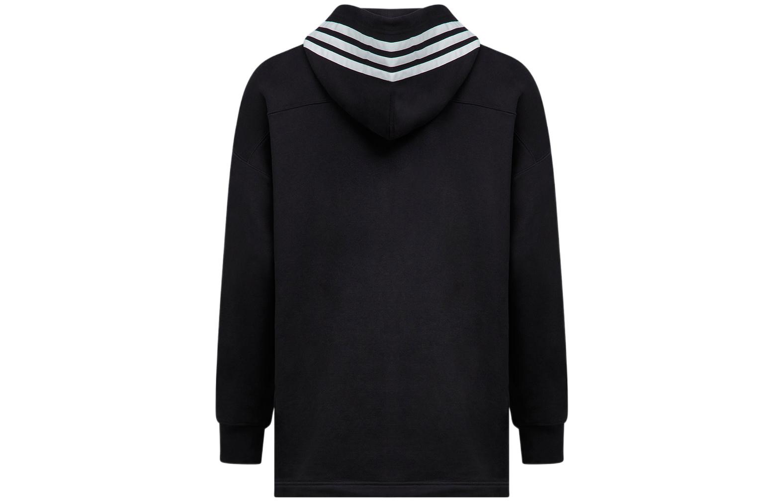 Shop Y-3 SS22 Black Logo Striped Print Hoodie Jacket Long Sleeve for Men HG6072