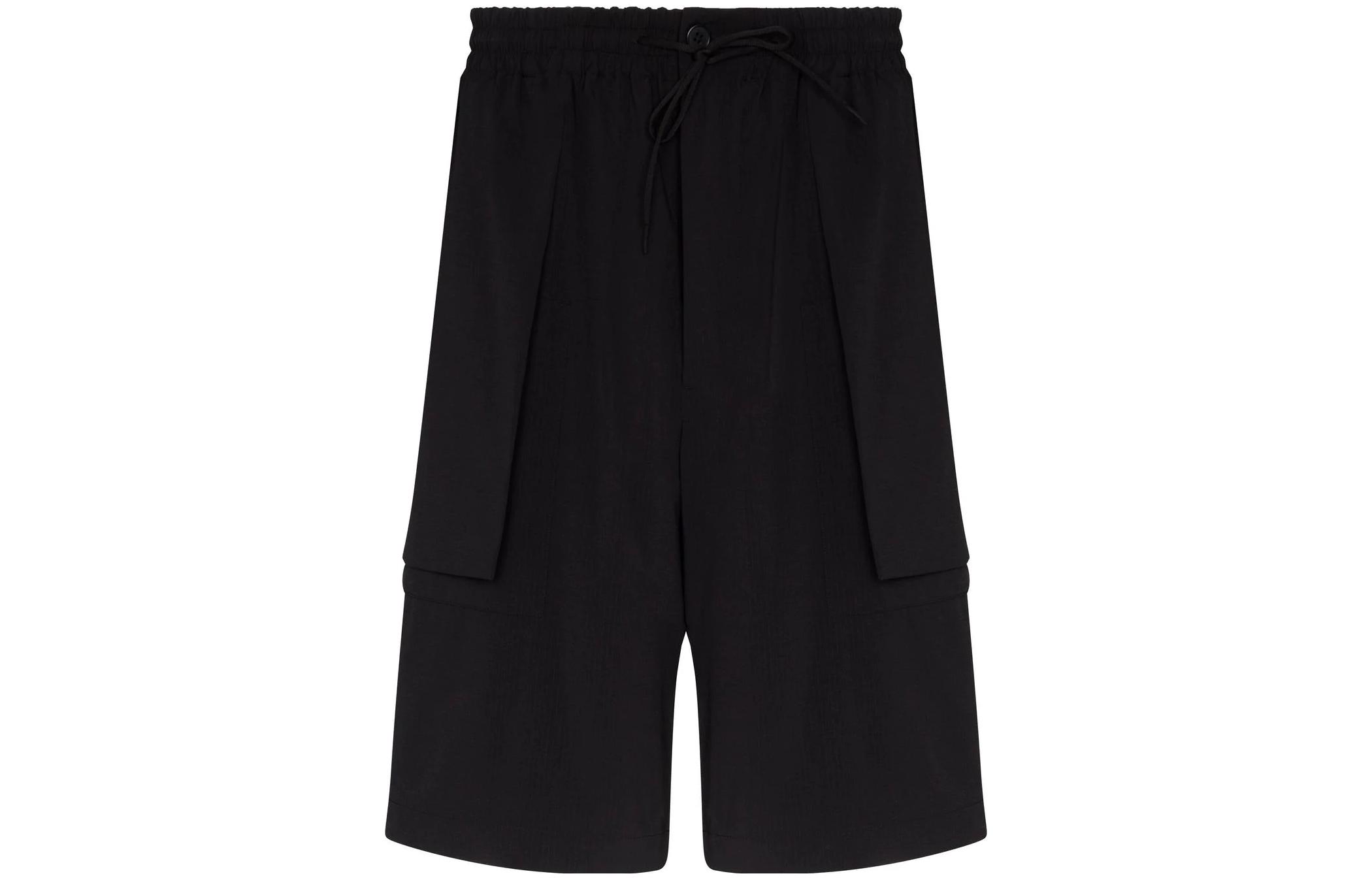 Y-3 SS22 Black Loose Fit Utility Shorts HG8598