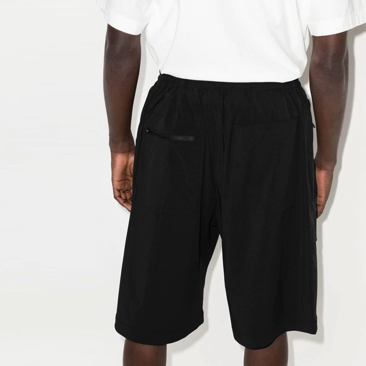 Shop Y-3 SS22 Black Loose Fit Utility Shorts HG8598