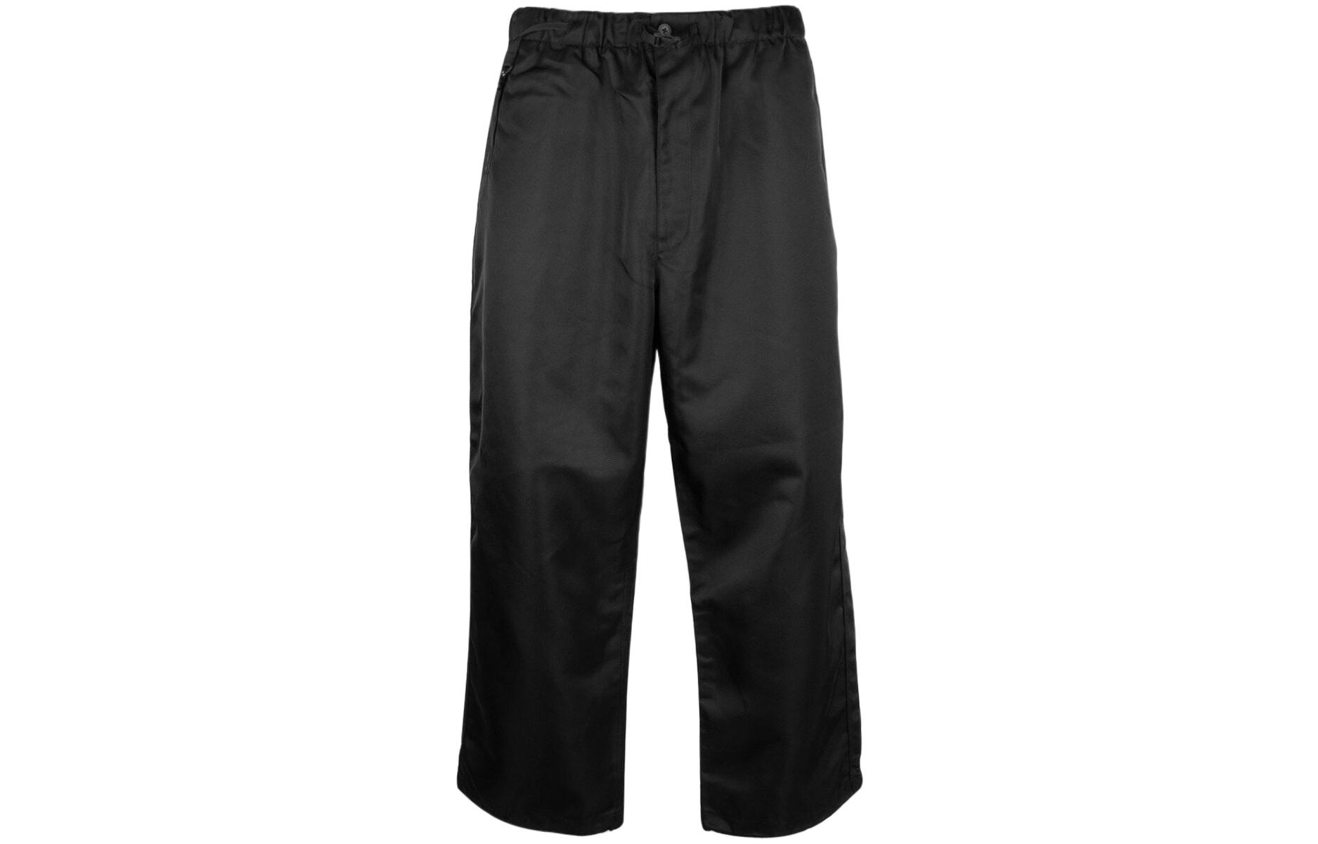 Y-3 SS22 Buckle Detail Straight-Leg Relaxed Pants Black Mens. HB3436