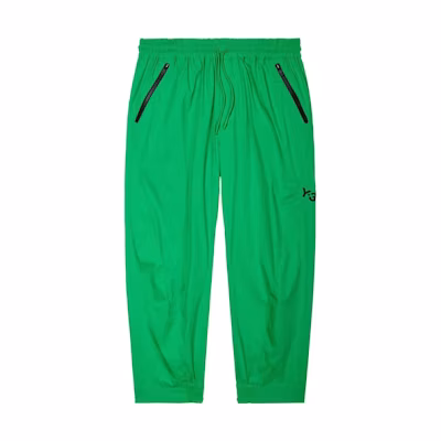 Y-3 SS22 Green Tapered Ankle-Length Logo Sweatpants HG6102