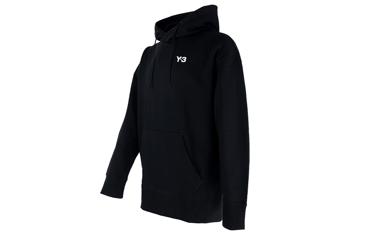 Shop Y-3 SS22 Logo Cetakan Baju Hitam Sweatshirt Fesyen. HG8800
